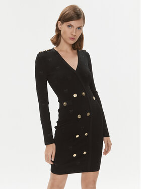 Pinko Pinko Trikotažinė suknelė Drago 101886 A16F Juoda Slim Fit