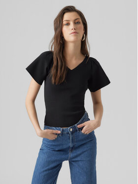 Vero Moda Vero Moda Majica Ginny 10278323 Crna Slim Fit