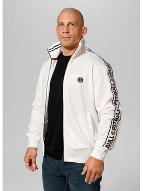 PITBULL PITBULL Bluza Bluza męska rozpinana Oldschool Tape Logo XL Biały Regular Fit