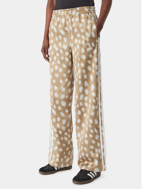 adidas adidas Долнище анцуг Firebird KT2144 Светлокафяв Wide Leg