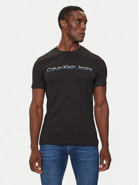 Calvin Klein Jeans Calvin Klein Jeans T-shirt Two Tone Institutional J30J325676 Crna Regular Fit