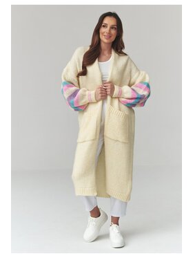 Makadamia Makadamia Sweter S174 Żółty Loose Fit