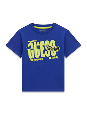 Guess Guess Tričko N6RI00 K8HM4 Modrá Regular Fit