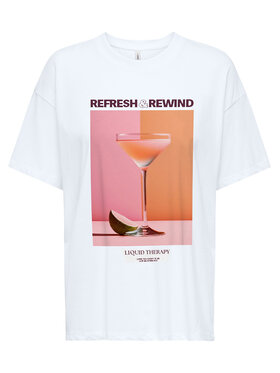 ONLY ONLY T-krekls Vivvi 15346761 Balts Regular Fit