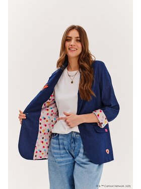 NAOKO NAOKO Sako Powerpuff Girls Tmavomodrá Regular Fit