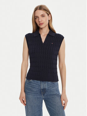 Tommy Hilfiger Tommy Hilfiger Džemper WW0WW45655 Tamnoplava Regular Fit