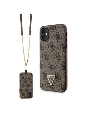 Guess Guess Etui na telefon iPhone 11 Brązowy