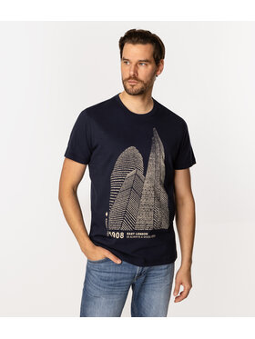 Lee Cooper Lee Cooper T-Shirt LONDON7 1160 Granatowy Slim Fit