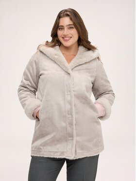 Fiorella Rubino Fiorella Rubino Płaszcz zimowy F062T001614N013 Szary Regular Fit