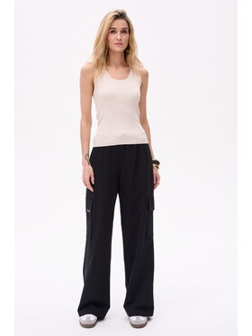 blue shadow blue shadow Spodnie damskie Atlas Czarny Regular Fit