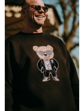 Bejbi Story Bejbi Story Bluza Bluza oversize Mr. & Mrs. Teddy Czarny Oversize