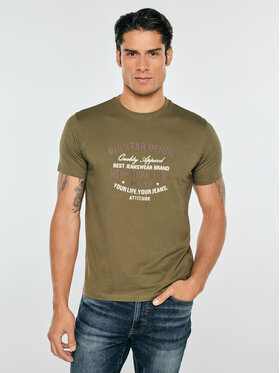BIG STAR BIG STAR T-Shirt NEVISSER Zielony Basic Fit