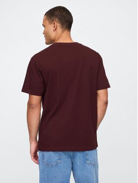 Gap Gap T-Shirt 797924-05 Bordowy Regular Fit