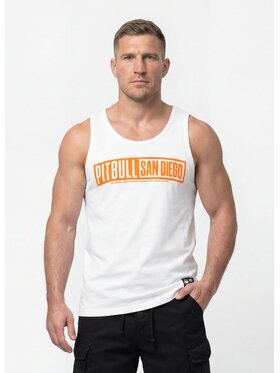 PITBULL PITBULL Tank top EIGHTY NINE DOG Biały Regular Fit