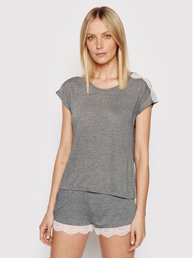 Etam Etam Pyjama-T-Shirt Warm Day 6524553 Grau Regular Fit