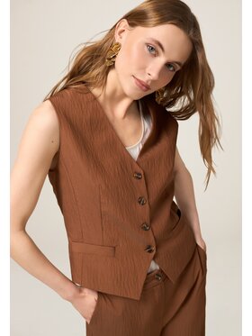 Oltre Oltre Gilet L030R000041N022 Marrone Regular Fit