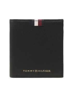 Tommy Hilfiger Tommy Hilfiger Mazs vīriešu maks Th Prem Lea Trifold AM0AM11263 Melns