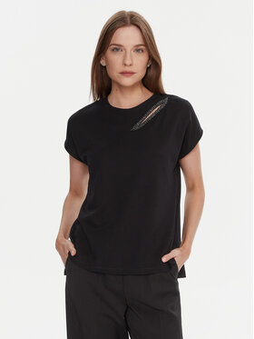 LOLA CASADEMUNT LOLA CASADEMUNT T-särk LF2515024 Must Regular Fit