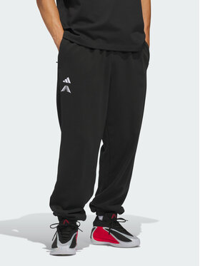 adidas adidas Spodnie materiałowe 159372 Czarny Loose Fit