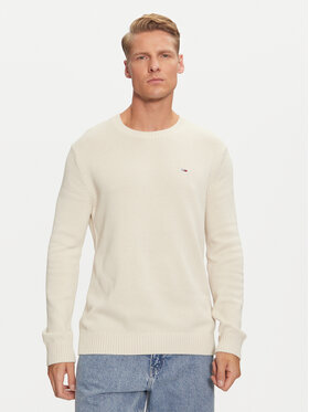 Tommy Jeans Tommy Jeans Pulover Essential DM0DM18370 Bej Slim Fit