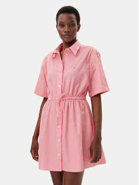 Tommy Jeans Tommy Jeans Rochie tip cămașă DW0DW20617 Roz Regular Fit