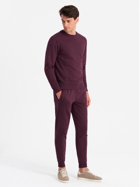 Ombre Ombre Komplet dresowy Z84 Bordowy Regular Fit