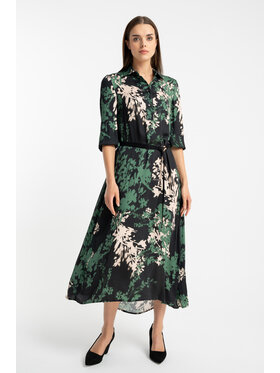 CLICK CLICK Každodenné šaty 60-6162 Zelená Regular Fit