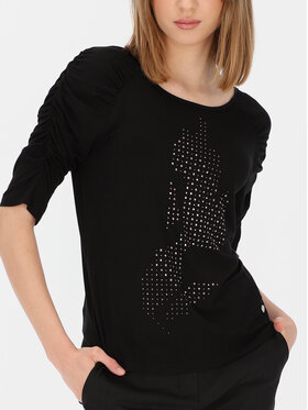 L’AF L’AF Bluzka Aurela Czarny Regular Fit