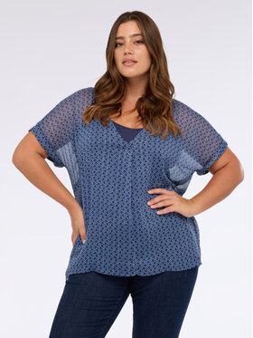 Fiorella Rubino Fiorella Rubino Blusa 2005T002379N0Z4 Blu Boxy Fit