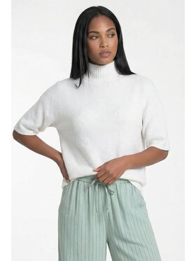 FIGL FIGL Sweter M1324 Biały Loose Fit