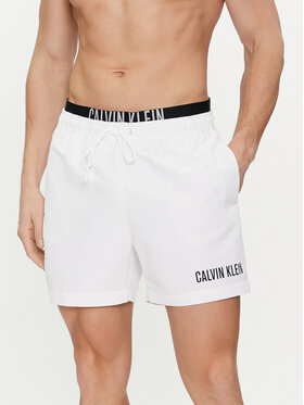Calvin Klein Swimwear Calvin Klein Swimwear Szorty kąpielowe KM0KM00992 Biały Regular Fit