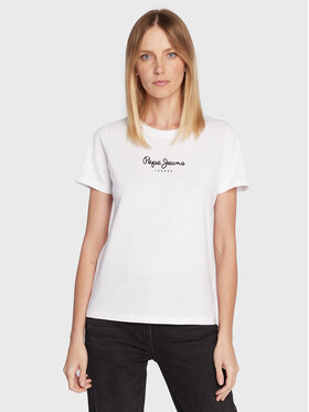 Pepe Jeans Pepe Jeans T-Shirt Camila PL505292 Bílá Regular Fit