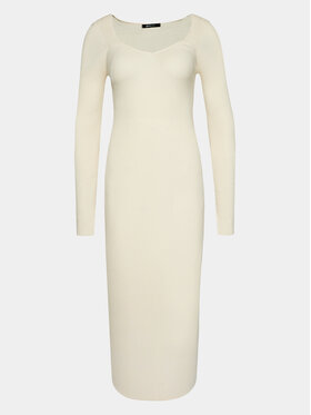 Gina Tricot Gina Tricot Strickkleid 20522 Écru Slim Fit