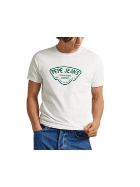 Pepe Jeans Pepe Jeans T-Shirt PM509381 803 Bílá Regular Fit