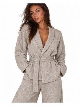 Agatha Studio Agatha Studio Komplet marynarka i spodnie materiałowe A26ZS-KD-K02 Beżowy Oversize