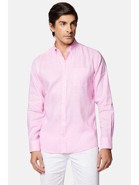 Lancerto Lancerto Koszula Koszula Różowa z Lnem Slim Sadie KO073124000012 Różowy Slim Fit