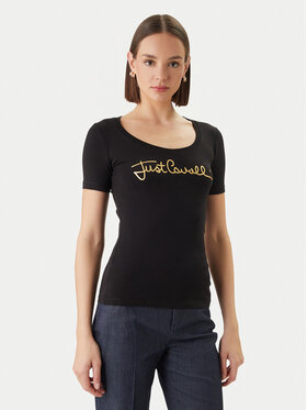 Just Cavalli Just Cavalli T-Shirt 80PAHT02 CJ502 Schwarz Slim Fit