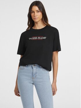 Guess Jeans Guess Jeans T-Shirt 165649 Černá Classic Fit