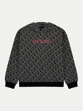 Guess Majica Dugih Rukava J4YQ00 KA6R4 Crna Regular Fit