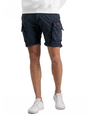 Alpha Industries Alpha Industries Bavlnené šortky AI.176203-07 Tmavomodrá Slim Fit