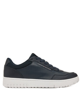 Tommy Hilfiger Tommy Hilfiger Laisvalaikio batai Th Basket Core Lth Pinperf FM0FM05466 Tamsiai mėlyna