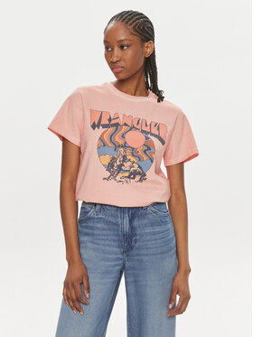Wrangler Wrangler T-Shirt 112350279 Korálová Regular Fit