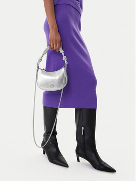 PINKO PINKO Rankinė Half Moon Baby C + Manico Al 25-26 PLTT 105913 A2WD Sidabrinė