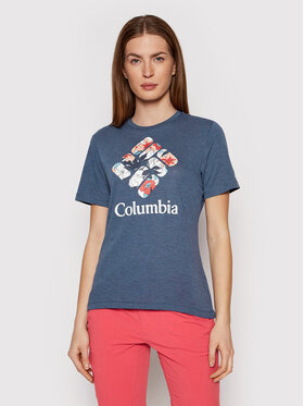 Columbia Columbia Marškinėliai Bluebird Day 1934002 Tamsiai mėlyna Relaxed Fit