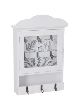 MIAhome MIAhome Wieszak Szafka na klucze Leaves Biały