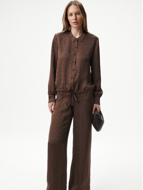 MARI PRETI MARI PRETI Pantaloni di tessuto Monogram M Weekend Marrone Regular Fit