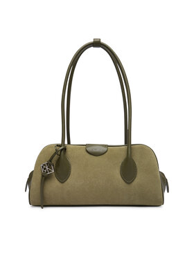 Calvin Klein Calvin Klein Kabelka Emblem Trio Suede Shoulder Bag LV04F3888G Tmavě zelená