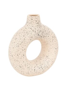 MIAhome MIAhome Wazon ceramiczny nakrapiany 25 cm Beżowy