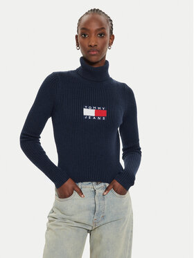 Tommy Jeans Tommy Jeans Dolčevita Flag DW0DW18678 Tamnoplava Regular Fit