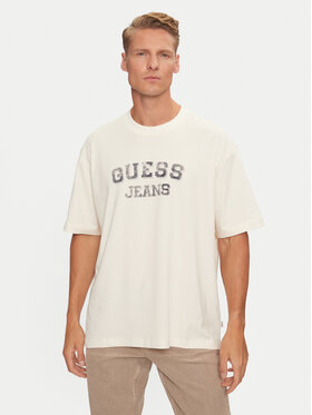 Guess Guess Marškinėliai M4BI78 K8FQ4 Écru Oversize